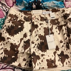 Judy blue cow print shorts